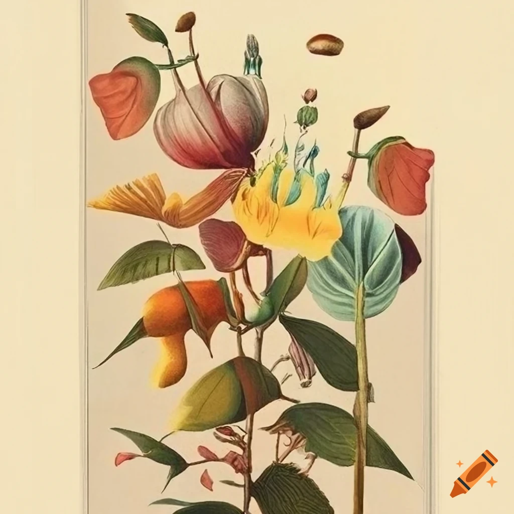 Vintage botanical educational poster on Craiyon