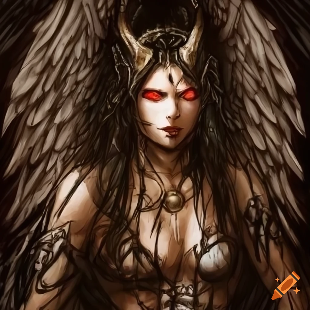 Design for youtube channel of aeshma featuring mace, demon, and