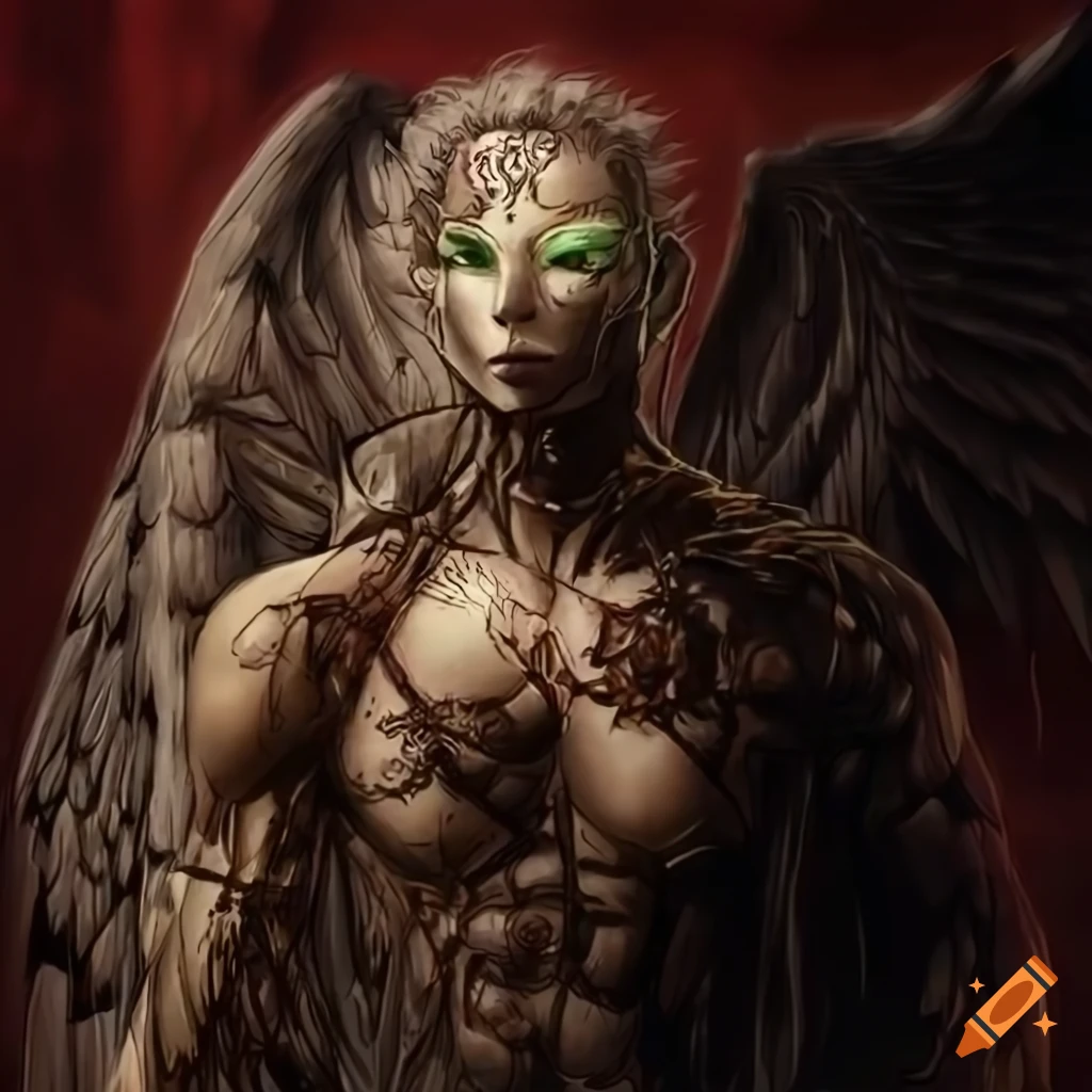 Design for youtube channel of aeshma featuring mace, demon, and