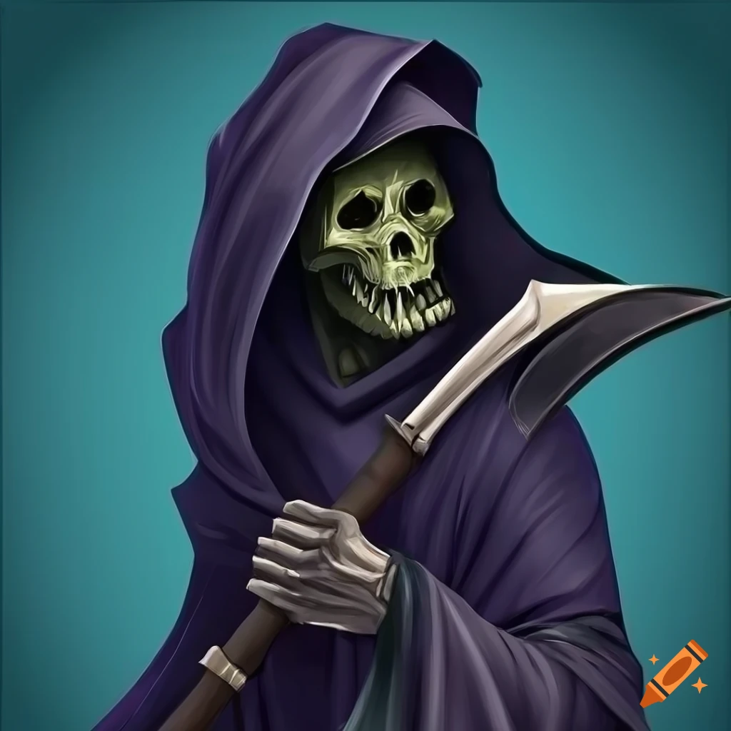 Detailed and realistic depiction of the grim reaper on Craiyon