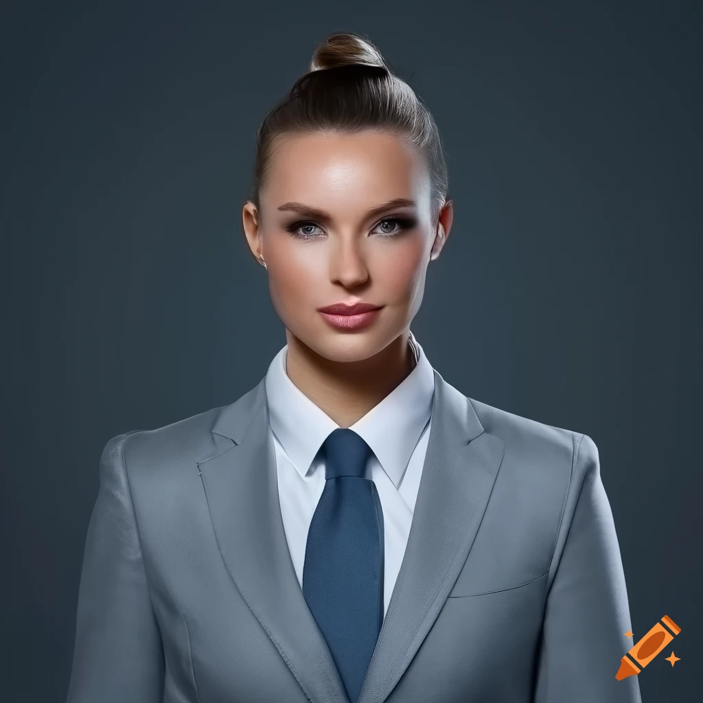 Headshot of a woman in business casual attire on Craiyon
