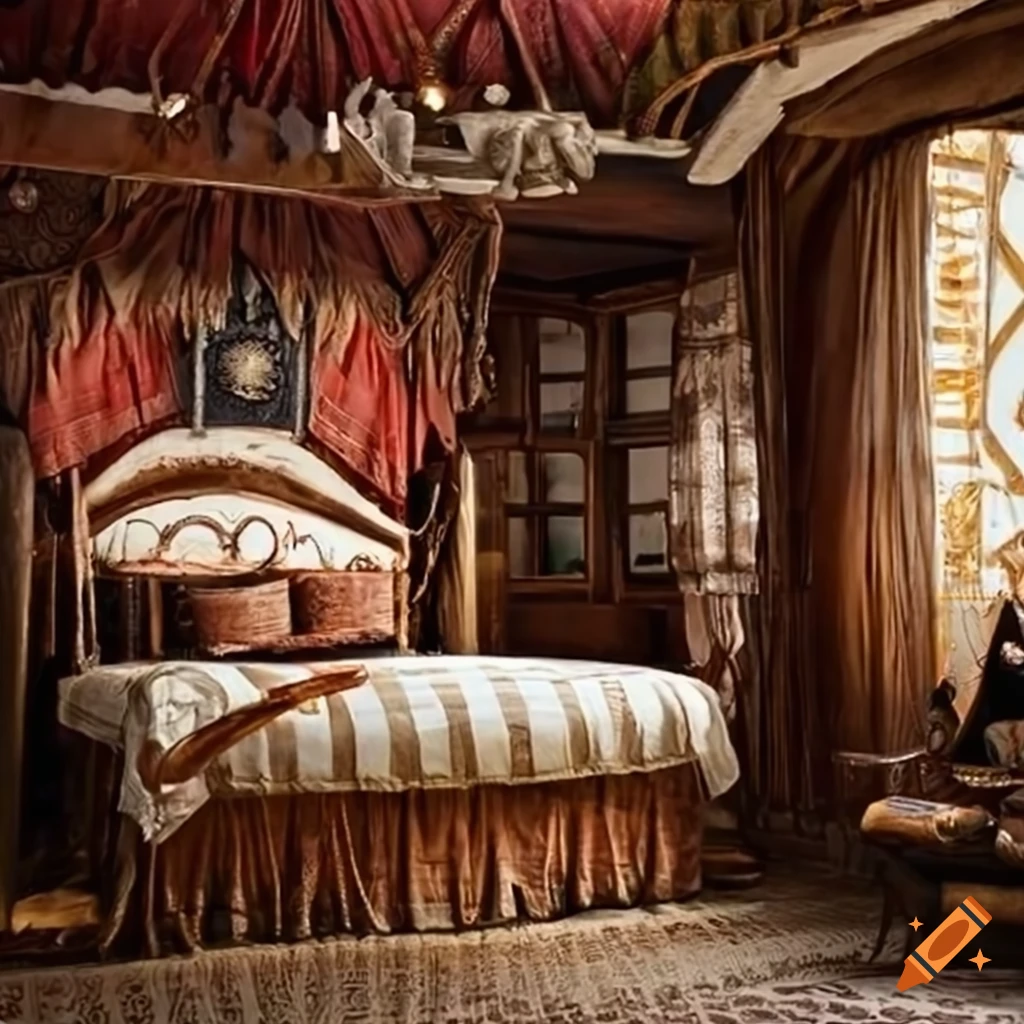 Pirates of the caribbean themed bedroom suite on Craiyon