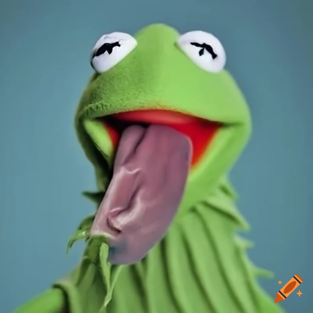 Kermit choking on alphabet soup with nikki haley nearby on Craiyon