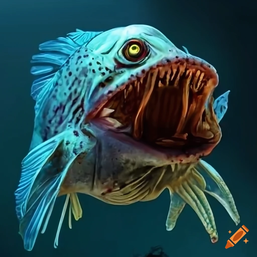 Undead fish on Craiyon
