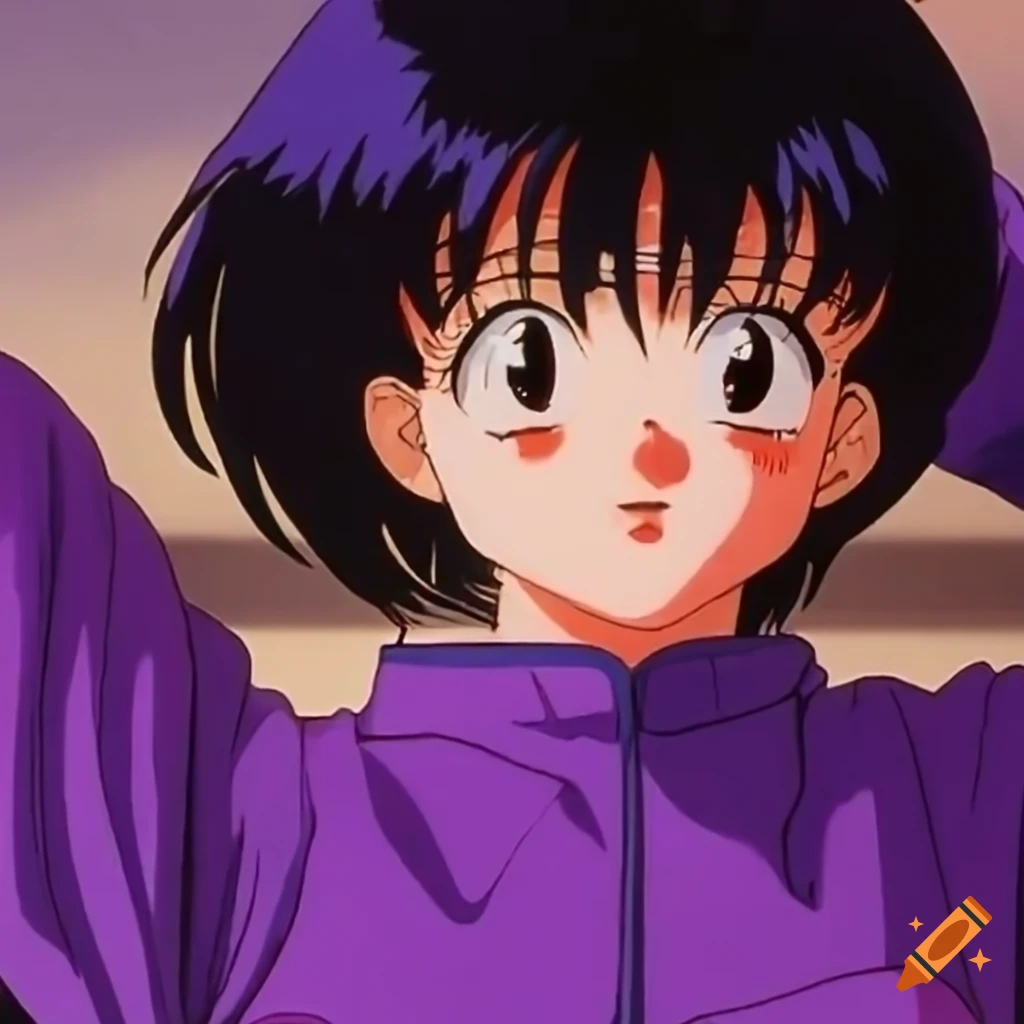 The Girl with the Purple Tracksuit anime OVA from the 1990s