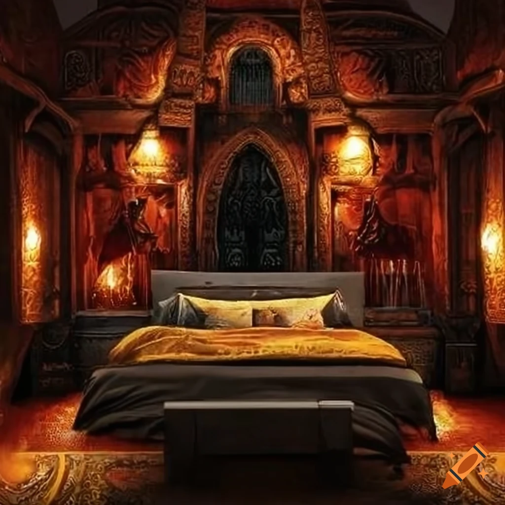 Dragonthemed bedroom suite on Craiyon
