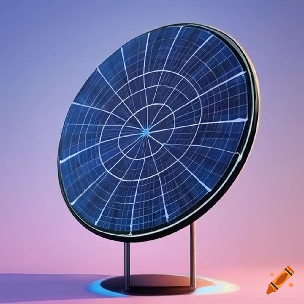 Round solar panel on Craiyon