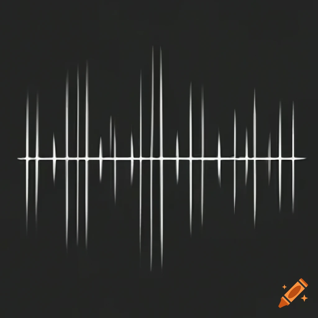 Stylized sound wave with unique section highlighted on Craiyon