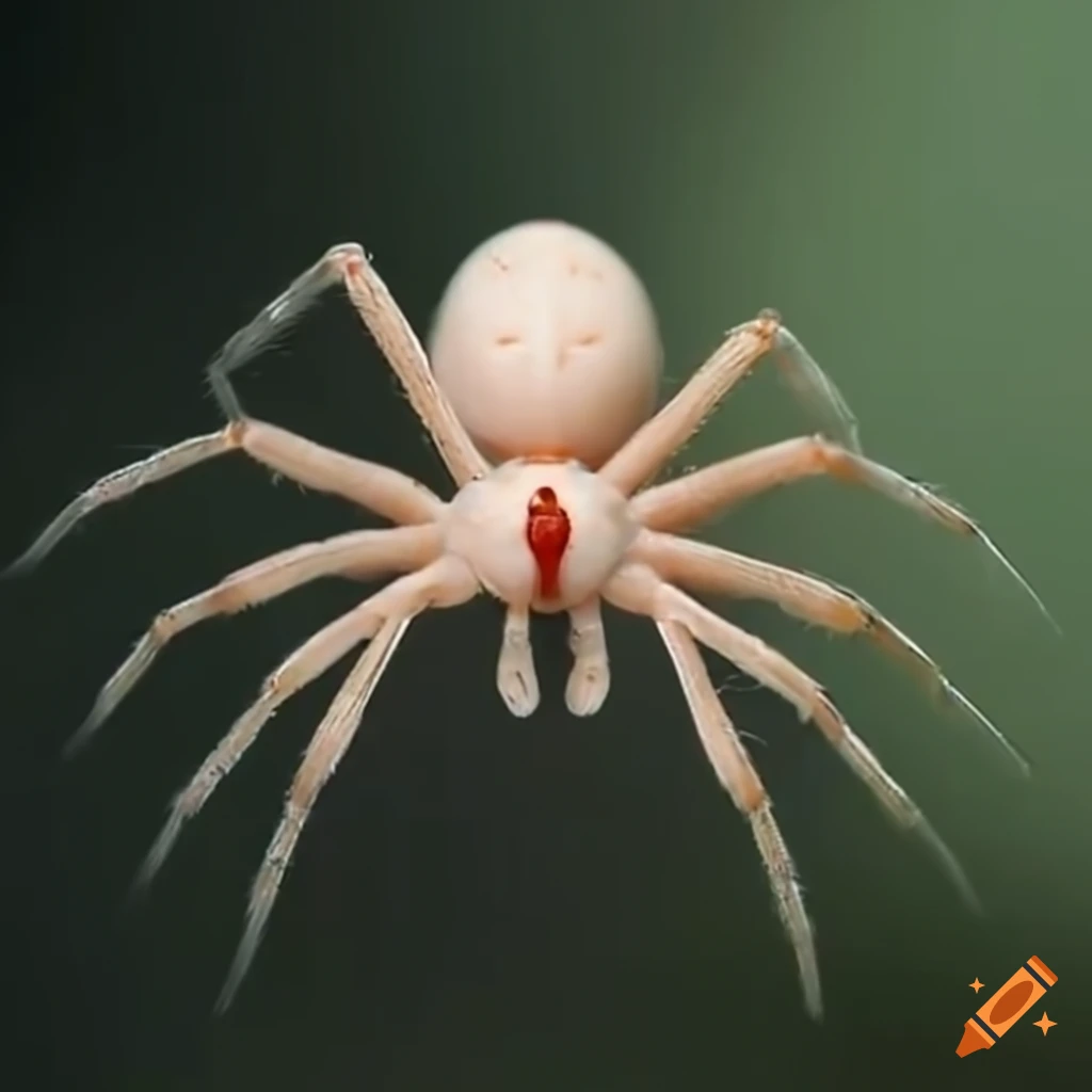 Albino female humanspider with spider legs