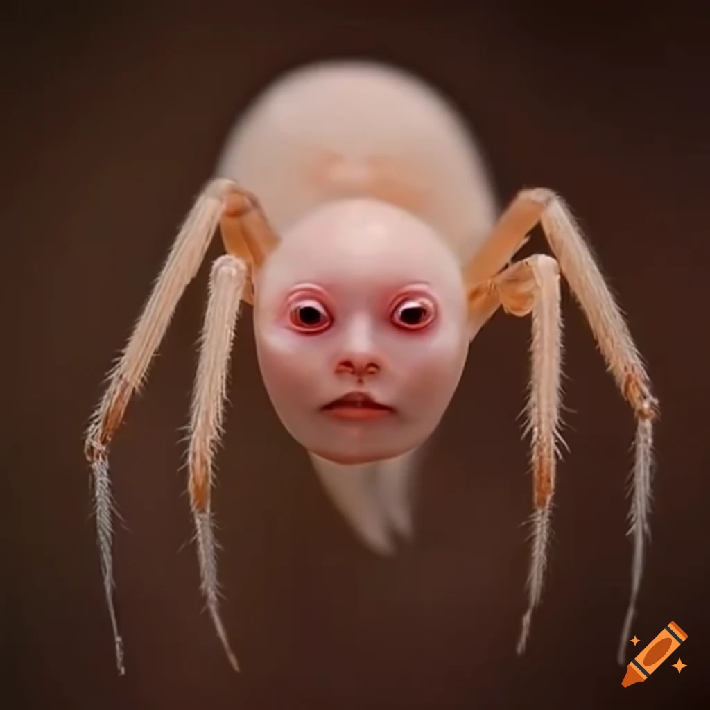 Albino female humanspider with spider legs