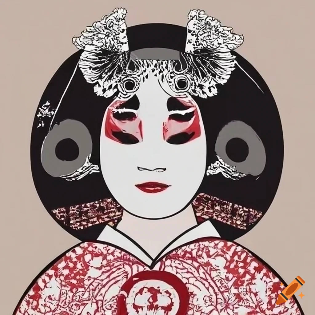 Japanese art of oiran dochu parade on Craiyon