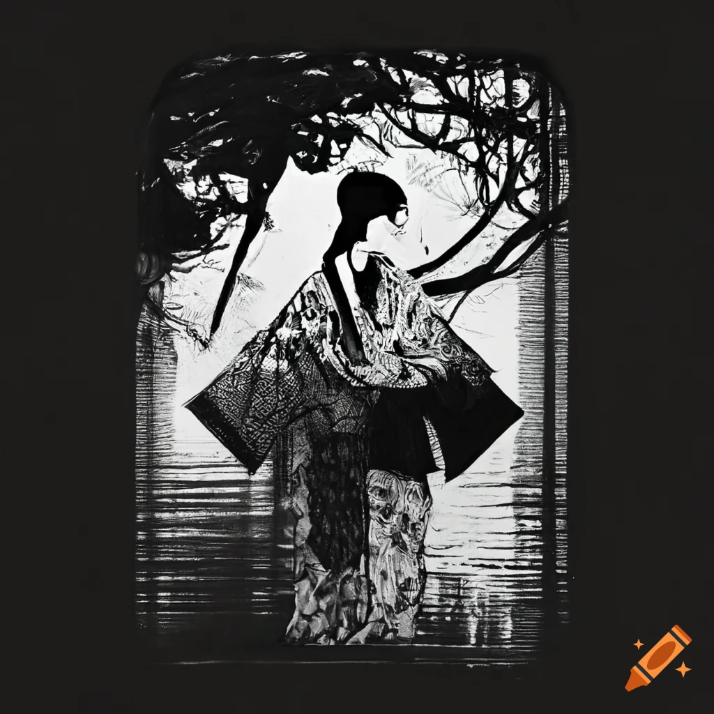 Sesshu toyostyle oiran on Craiyon