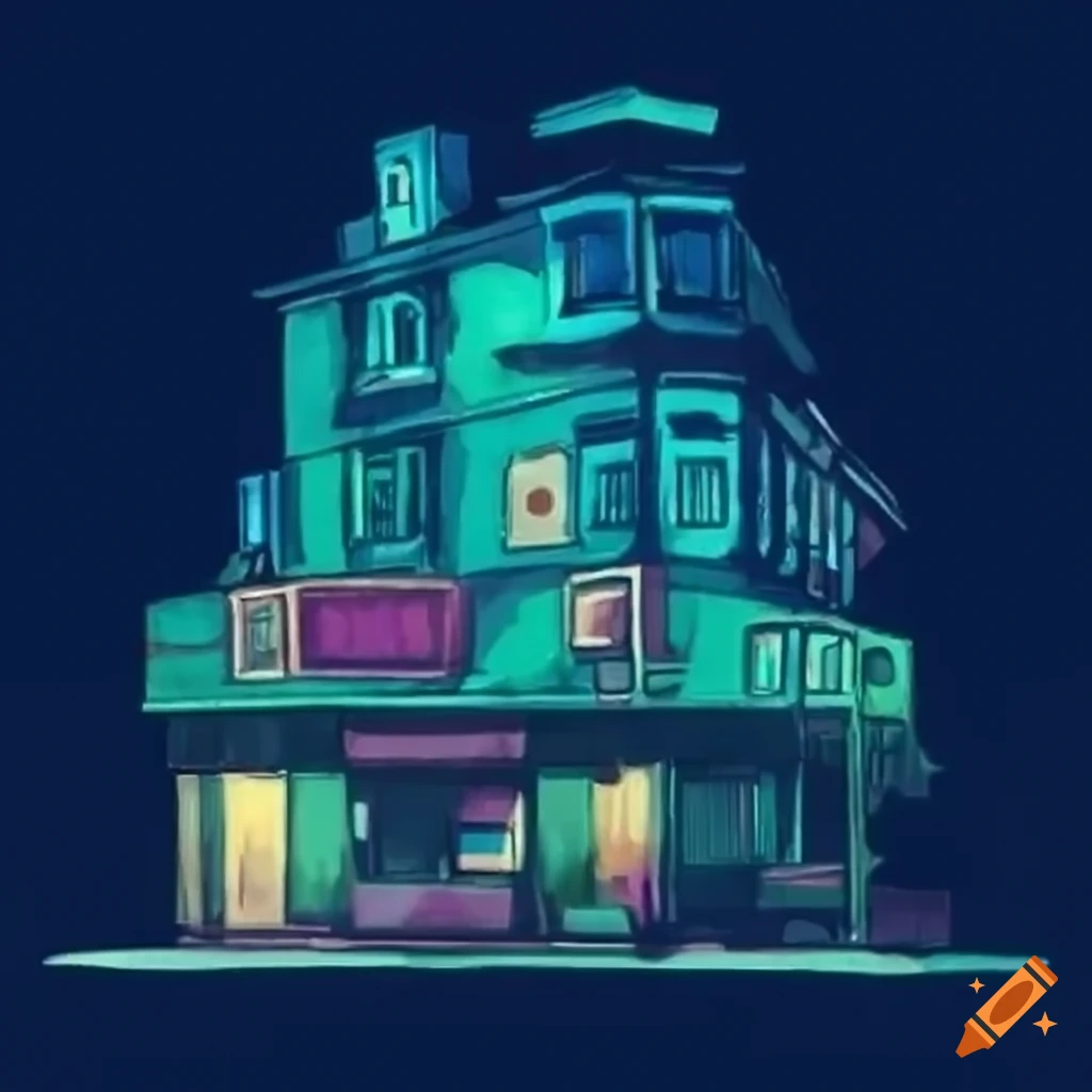 retro lofi little town palette colors