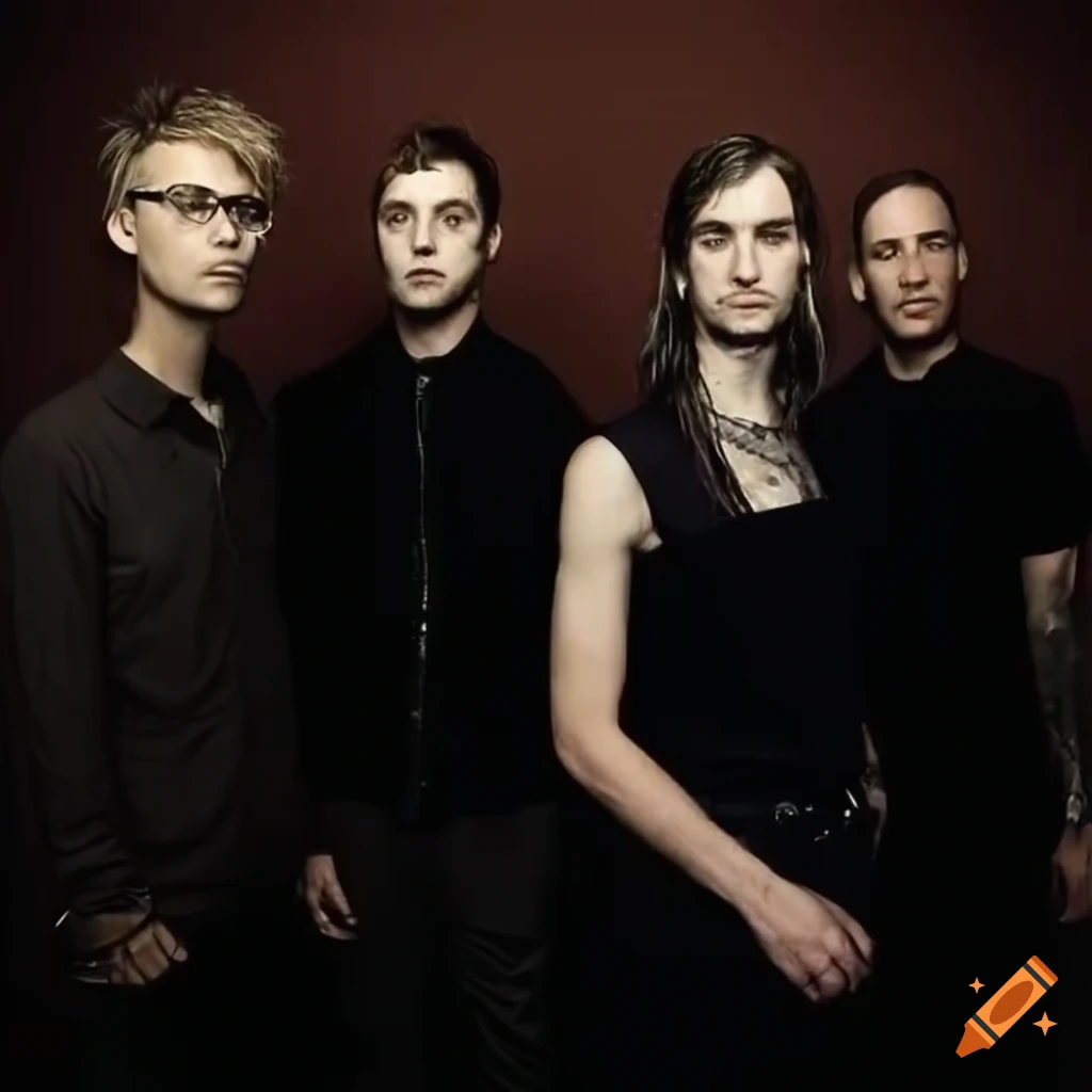 2000s alternative soft rock band members standing in a promotional shot