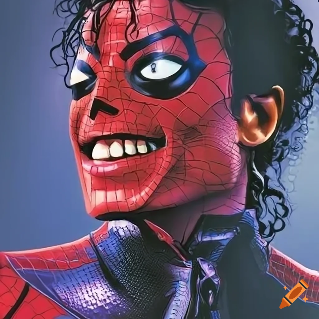 Michael Jackson dressed as Spider-Man