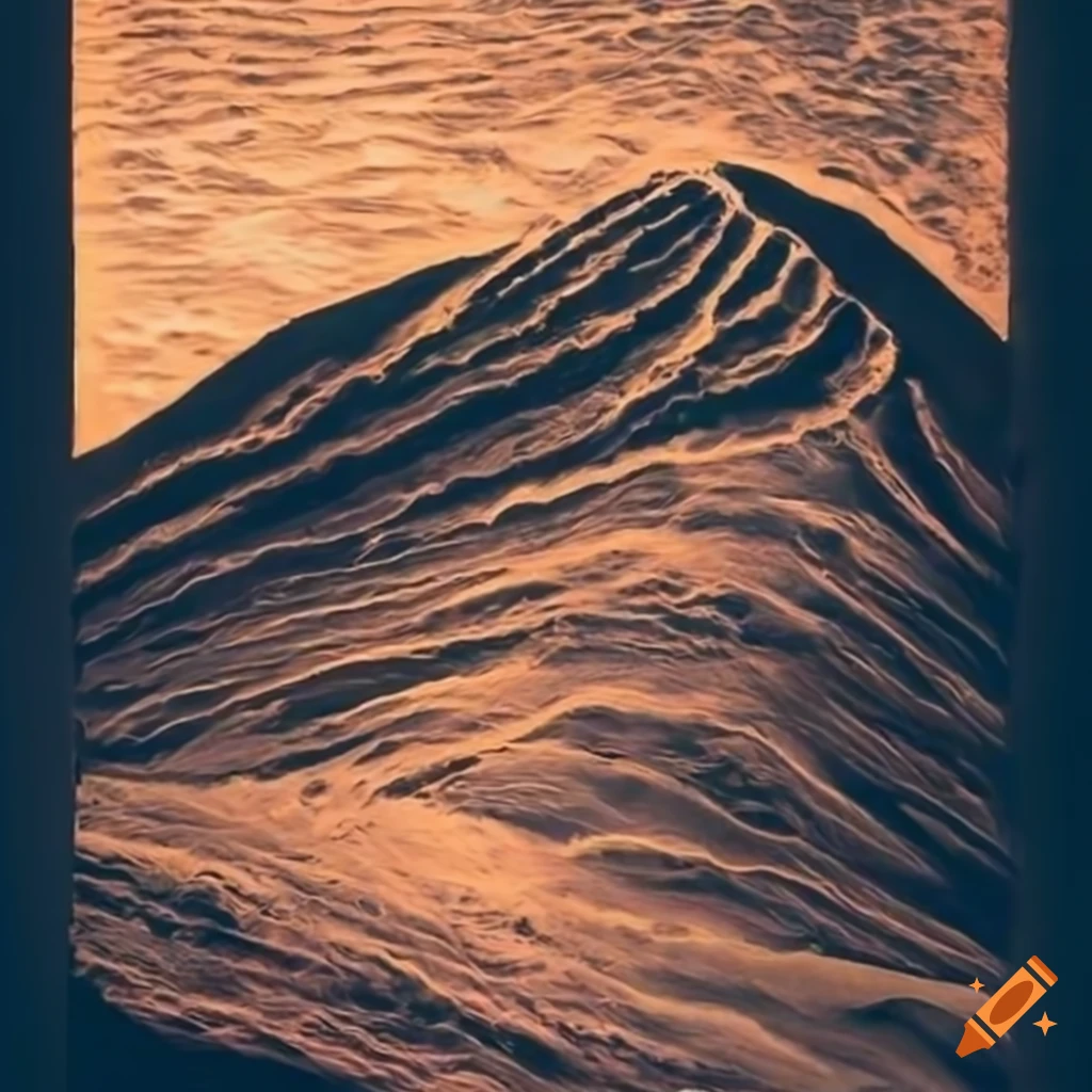Lithography light on top of a hill