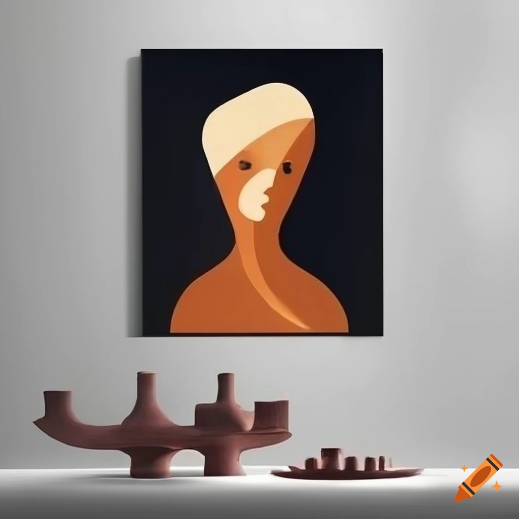 Modern minimalist orientalist abstract art