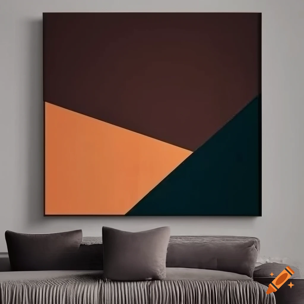 Minimalist abstract wall art with simple shapes