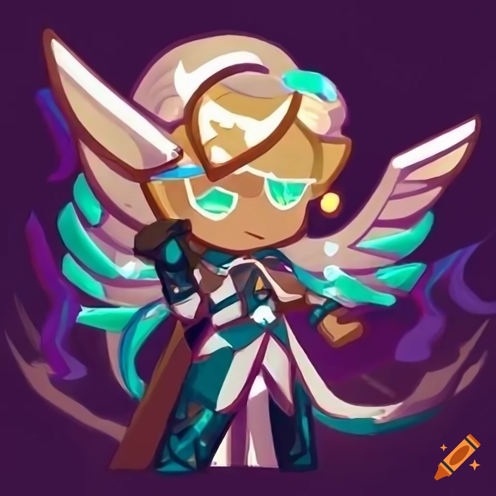 Clear wings synchro cookie, character inspired by clear wings synchro dragon in a mechanical