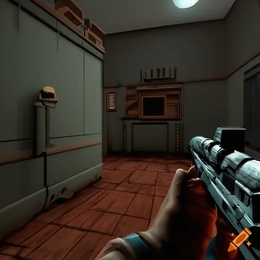 FPS gameplay in a modified Wolf3D engine