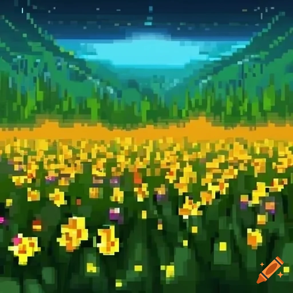 Pixel art of a daffodil for video games on Craiyon