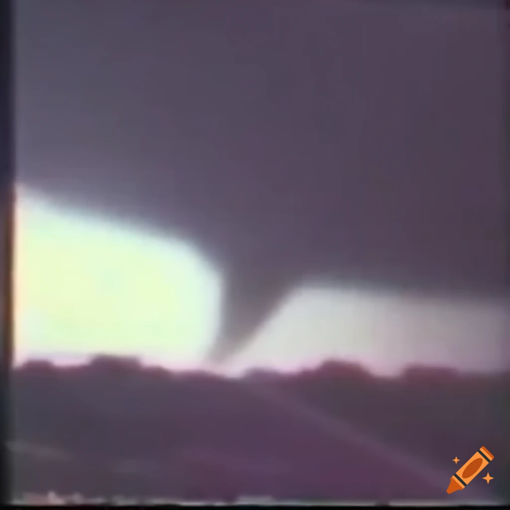 Tornado near Tokyo in 1990 captured on grainy VHS footage