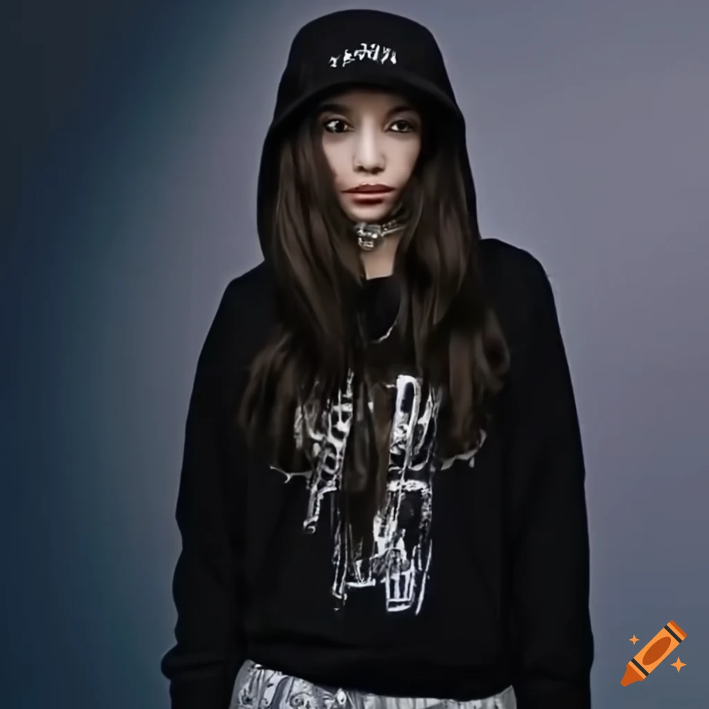 Sky katz in black hoodie rapping in ultra realistic style on Craiyon