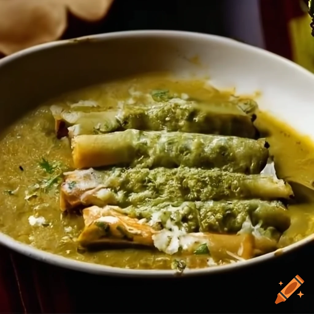 Enchiladas verdes on Craiyon