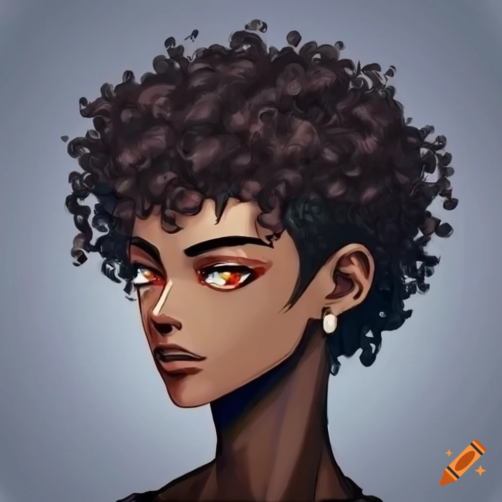 Japanese anime-inspired male character with unique features