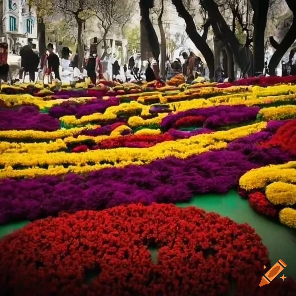 Large flower festival in Tehran, Iran