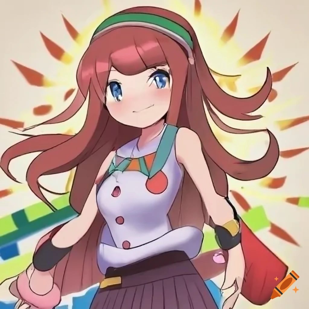 Waifu original character in spring attire from Pokémon series