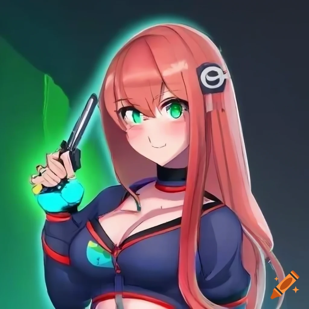 A computer hacker waifu OC preparing for a heist