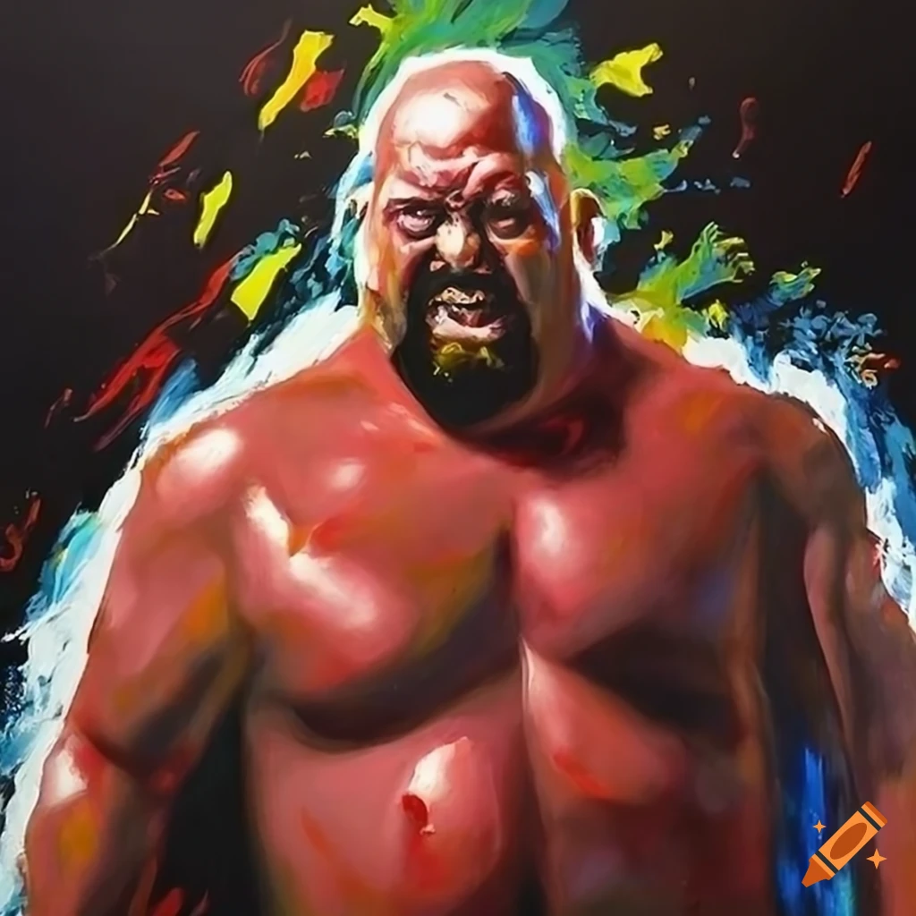 Expert oil painting of WWF Attitude Era The Big Show
