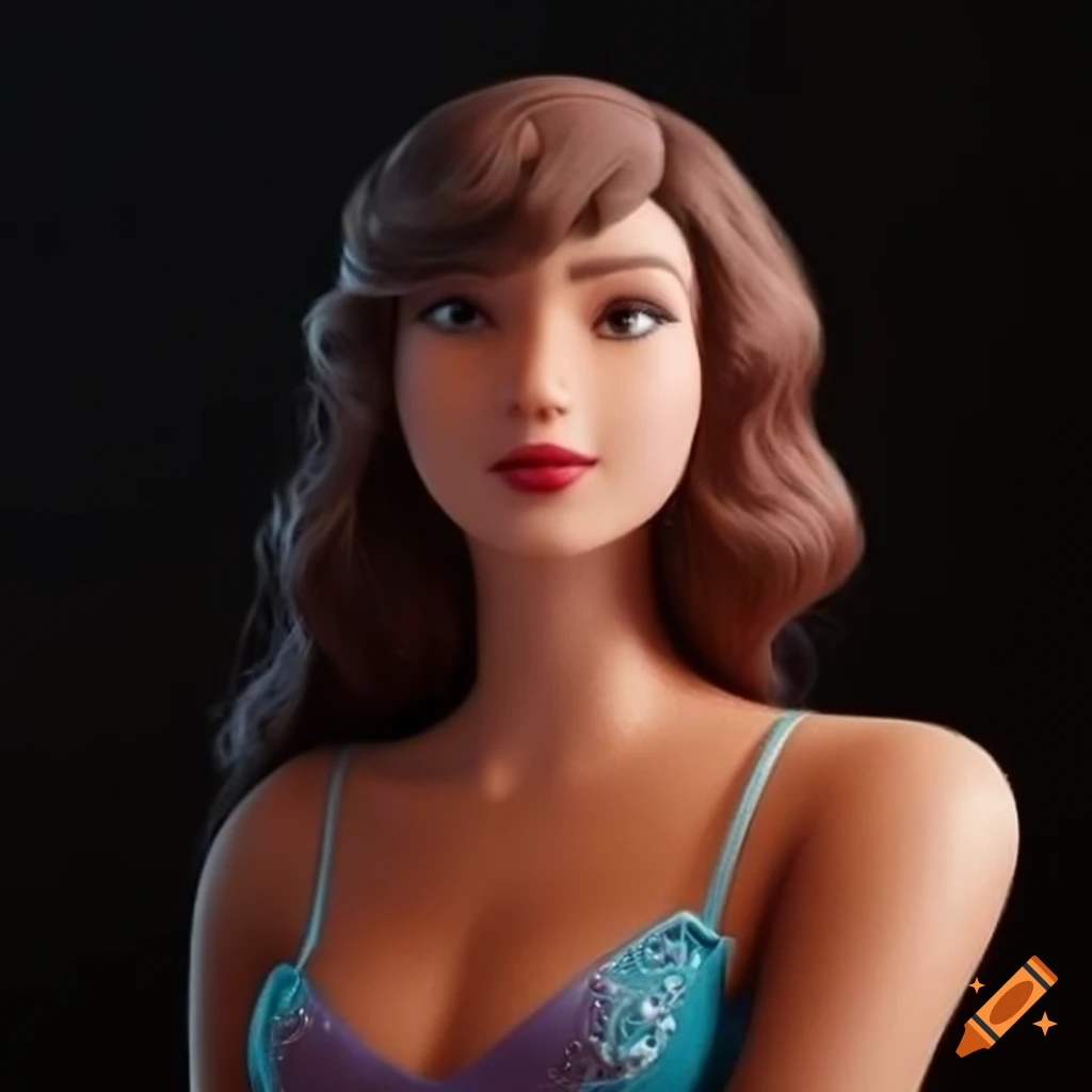 Intricate hyper-realistic art morphing into Disney princess