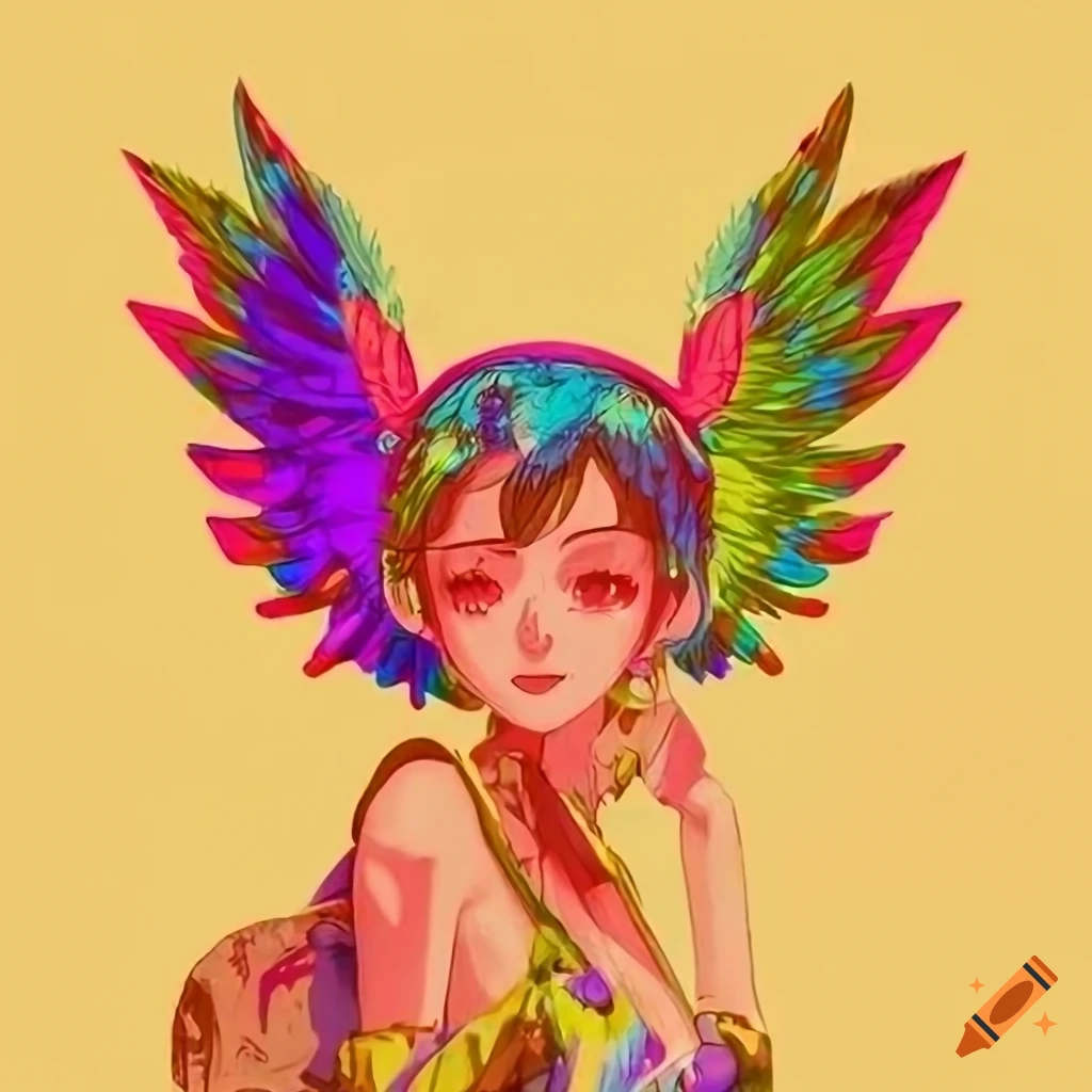 Wings Retro Art