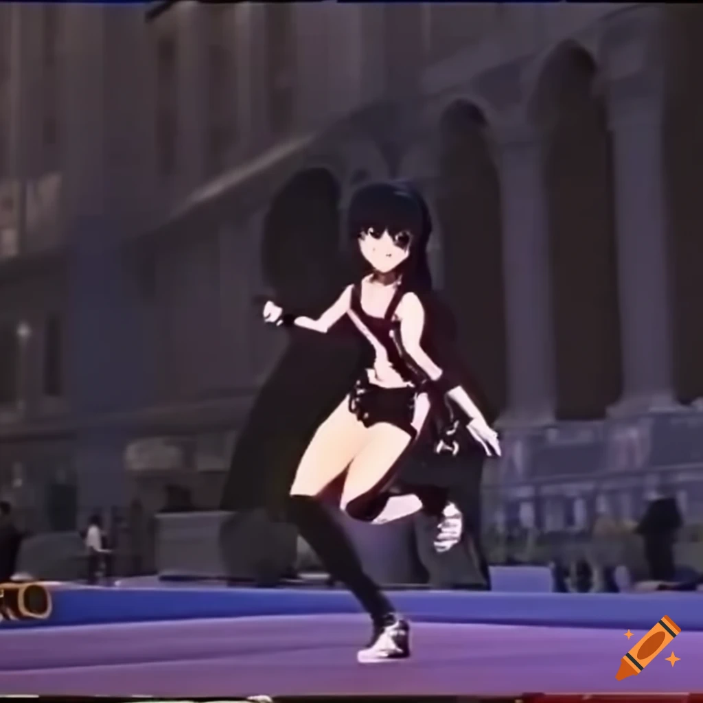 Vintage VHS screenshot of Blake Belladonna sprinting in the London 1995 Winter Olympics