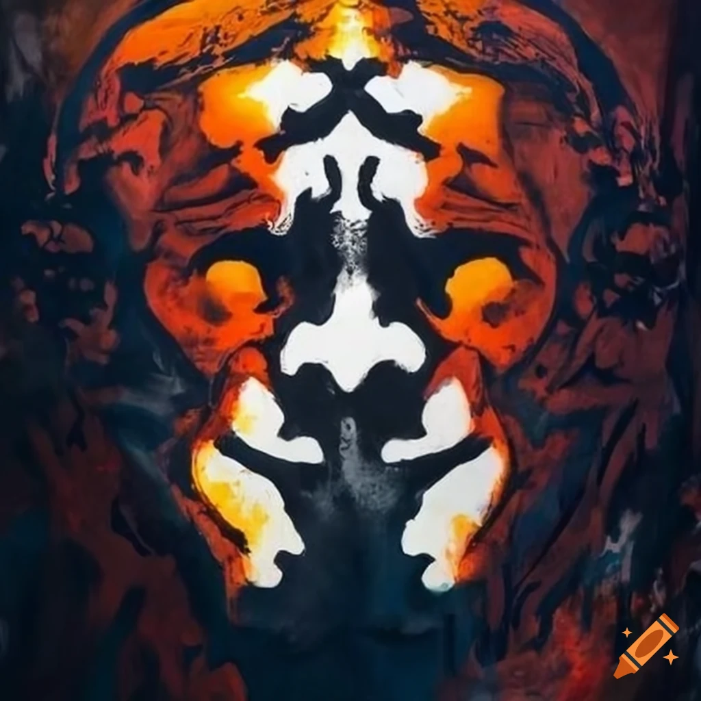 Dark Passenger in Rorschach style painting