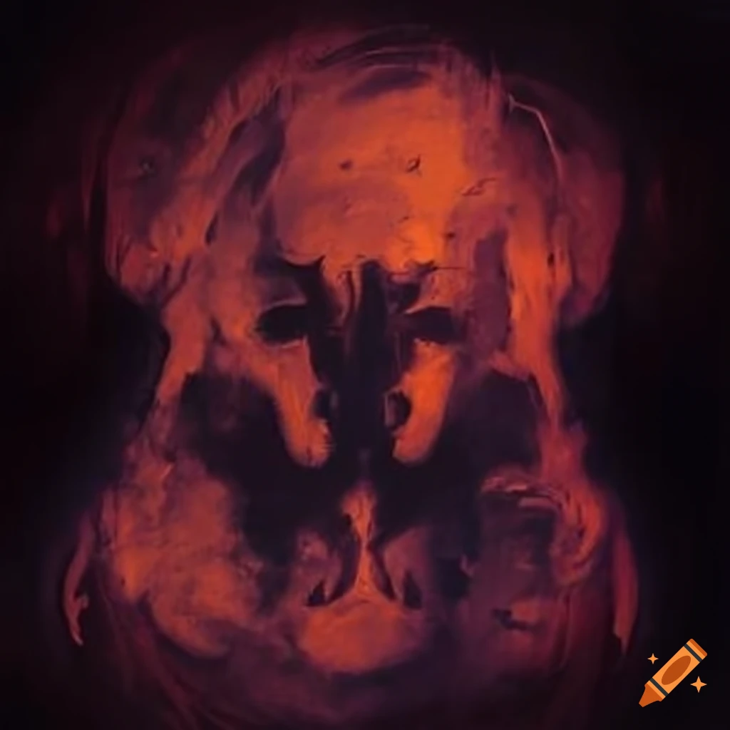 Abstract painting of The Dark Passenger in Rorschach style