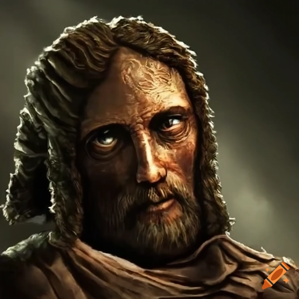 Jesus christ in the world of scorn on Craiyon