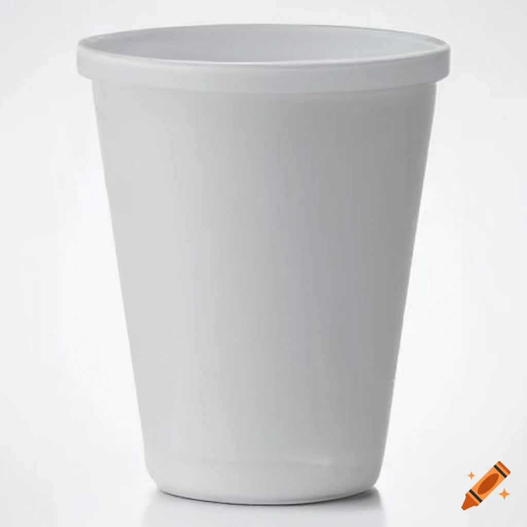 White plastic party cup on Craiyon