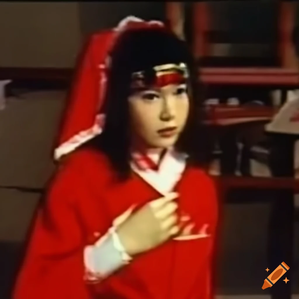 Reimu Hakurei in red tracksuit cameo in Wonder Woman TV series circa 1976