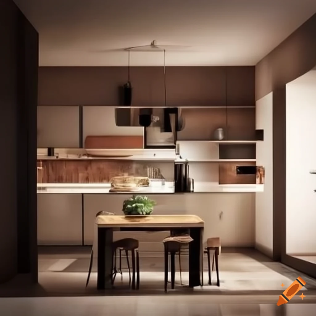 Modern big and cozy kitchen