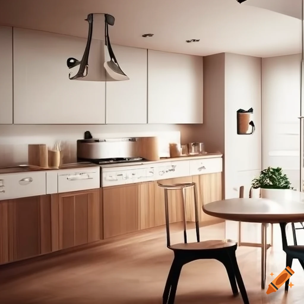 Modern big and cozy kitchen