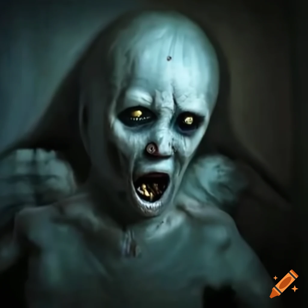 Creepy and eerie image depicting horror and terror