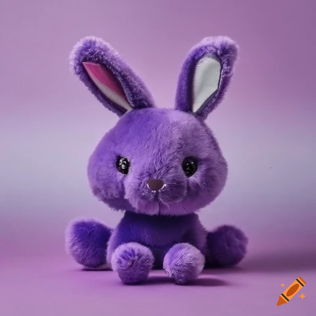 Purple bunny plush toy