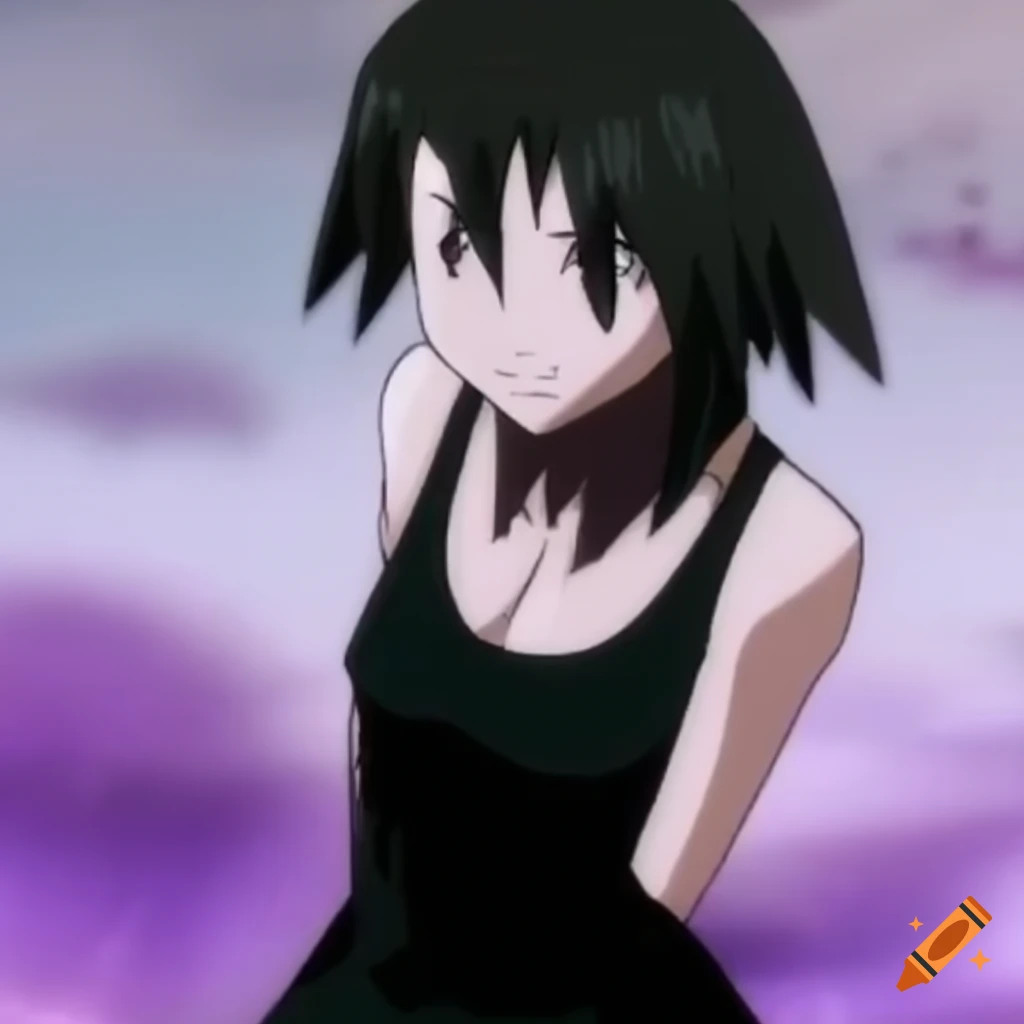Shiny 3D black diamond in anime style from the 2000s