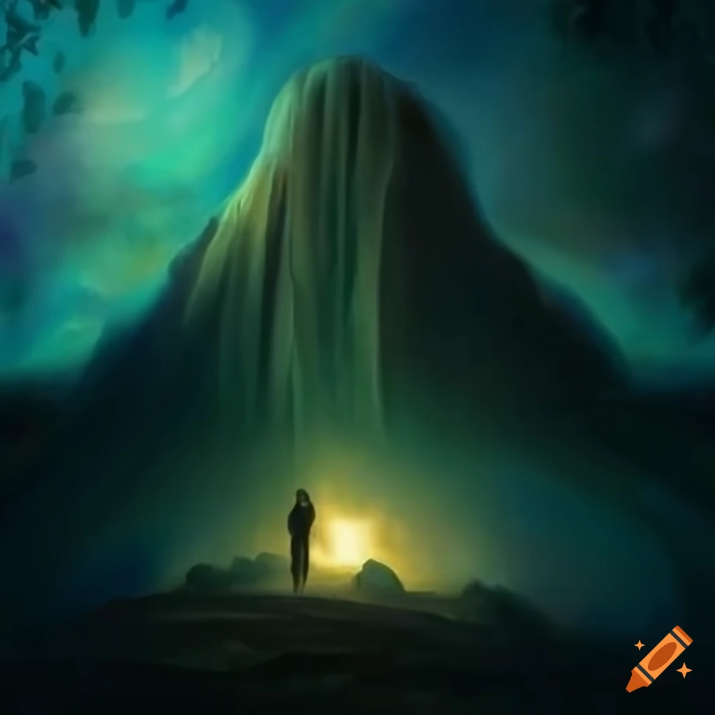 Artistic depiction of Adam's creation in a lush oasis