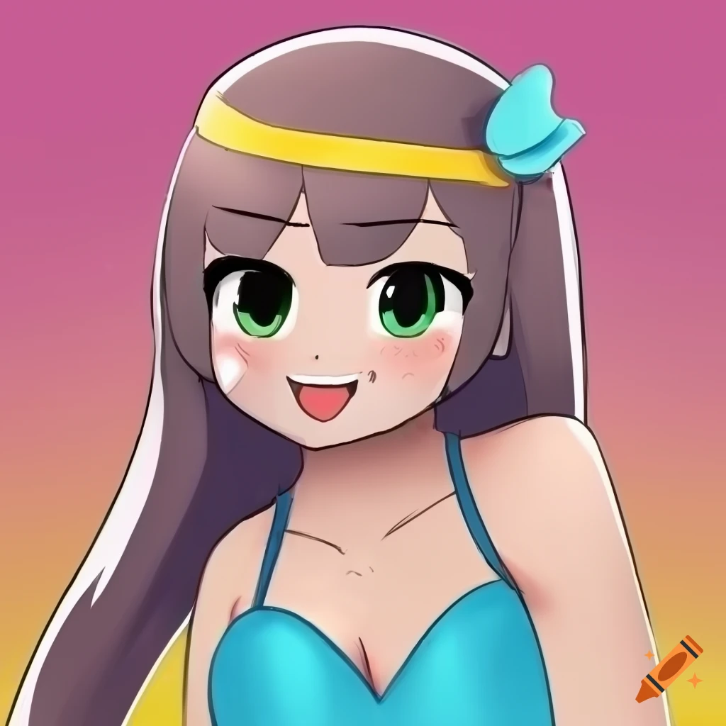 Waifu OC in Rhythm Heaven at a pool party