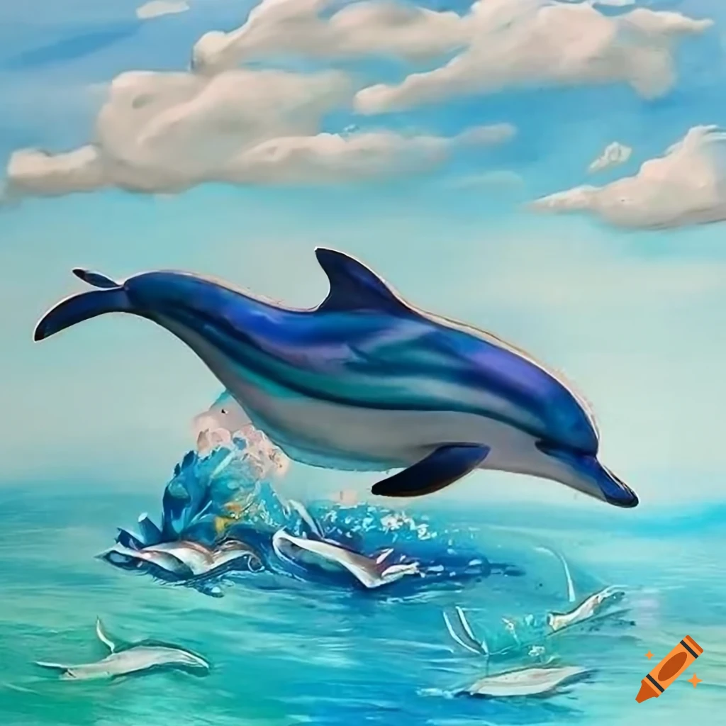 Spirited dolphin talisman art by Lexie Marie Nastaj