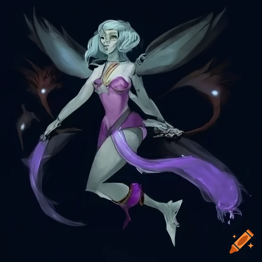 Zephira the Air Goblin dancing in the wind